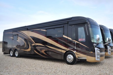 /TX 3/13/17 &lt;a href=&quot;http://www.mhsrv.com/american-coach-rv/&quot;&gt;&lt;img src=&quot;http://www.mhsrv.com/images/sold-americancoach.jpg&quot; width=&quot;383&quot; height=&quot;141&quot; border=&quot;0&quot;/&gt;&lt;/a&gt; Buy This Unit Now During the World&#39;s RV Show. Online Show Price Available at MHSRV .com Now through April 22nd, 2017 or Call 800-335-6054. Family owned &amp; operated with upfront pricing everyday!  #1 Entegra Coach Dealer in the World. MSRP $505,315. All New 2017 Entegra Anthem Model 44B W/4 Slides. This luxury bath &amp; 1/2 diesel motor coach measures approximately 44 feet 11 inches in length and is backed by Entegra Coach&#39;s superior 2-Year/24K Mile Limited Coach &amp; 5-Year Limited Structural Warranties.  Options include new exterior paint &amp; graphics package, solar panels and an exterior freezer. Standard features for 2017 include the En-telligent Blind Spot Monitoring system, dual rear cameras, En-Telligent Vegatouch Pad system, powered MCD American Duo shades throughout, a driver&#39;s side pilot chair footrest, LED accent lighted solid surface countertops throughout, glass tile backsplashes, decorative ceiling treatment, newly designed headboard, wardrobe doors are designer matched with the theme of the coach, Bose Cinemate 130 home theater system with ADAPTiQ audio  calibration, a Bose Solo 15 sound system in the master bedroom, a JBL sound system in the cab custom tuned for Entegra with premium speakers, amplifier and subwoofer, solar panel with remote meter, new lighted step well with EC logo, USB/110 outlets, exterior mirrors with integrated side view cameras, LED marker lights and turn signals, enhanced exterior entertainment center with JBL multimedia receiver Bluetooth audio streaming and USB input, redesigned wet bay with LED rope lighting, fireplace with LED technology, raised panel doors in kitchen, Thetford Sani-Con Turbo macerator, power rear engine door with push button control, Girard Vision &quot;dual pitched&quot; awning with Ultra slide-out awnings and covers as well as waterproof encased LED lights incorporated into the lead awning rail, an incredible Samsung 4K UHD Smart TV with Smart Apps; 4 HDMI; 3 USB and built in Wi-Fi. The Anthem rides on a raised rail Spartan Mountain Master chassis with independent front suspension, Air Disc Brakes, 55 degree wheel cut, 60MM Bilstein shocks and Entegra’s exclusive X-Bridge framing. It is powered by a 450 HP Cummins diesel engine and Allison 3000 series 6-speed automatic transmission with dual overdrives and push button shift pad.  For additional coach information, brochures, window sticker, videos, photos, Anthem reviews &amp; testimonials as well as additional information about Motor Home Specialist and our manufacturers&#39; please visit us at MHSRV .com or call 800-335-6054. At Motor Home Specialist we DO NOT charge any prep or orientation fees like you will find at other dealerships. All sale prices include a 200 point inspection, interior and exterior wash &amp; detail of vehicle, a thorough coach orientation with an MHS technician, an RV Starter&#39;s kit, a night stay in our delivery park featuring landscaped and covered pads with full hook-ups and much more. Free airport shuttle available with purchase for out-of-town buyers. WHY PAY MORE?... WHY SETTLE FOR LESS?  