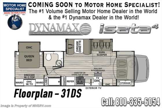 2018 Dynamax Corp Isata 4 Series 31DSF Luxury Class C for Sale at MHSRV.com Floorplan