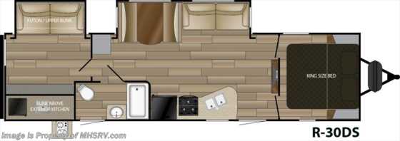 2017 Cruiser RV Radiance Ultra-Lite 30DS W/King Bed, Ext Kitchen Floorplan