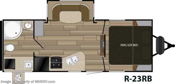 2017 Cruiser RV Radiance Ultra-Lite 23RB RV for Sale @ MHSRV W/King Bed Floorplan