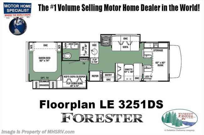 2018 Forest River Forester LE 3251DS Bunk Model for Sale at MHSRV W/Jacks