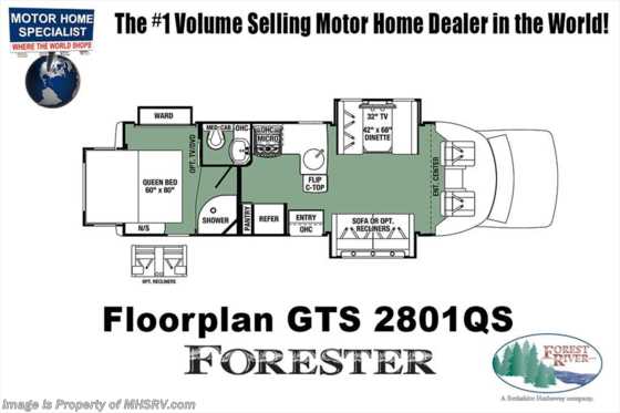 2018 Forest River Forester GTS 2801QS RV for Sale @ MHSRV W/15K A/C &amp; Jacks Floorplan