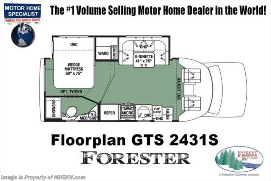 2018 Forest River Forester GTS 2431S RV for Sale @ MHSRV W/15K A/C &amp; Jacks Floorplan