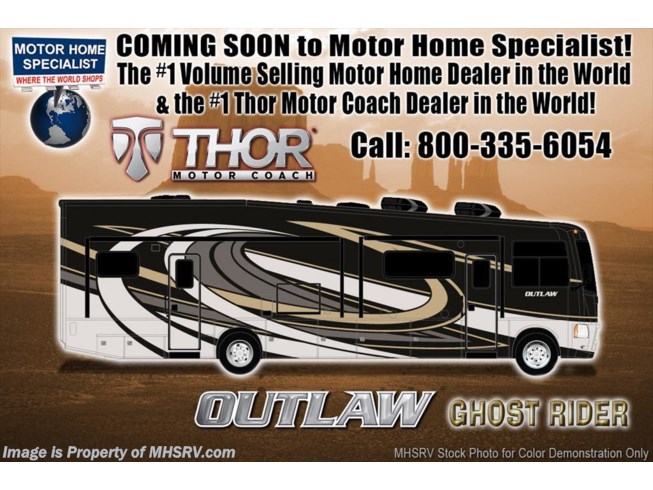 2018 Thor Motor Coach Outlaw 37RB Toy Hauler RV for Sale @ MHSRV W/Garage Sofas - New Class A For Sale by Motor Home Specialist in Alvarado, Texas
