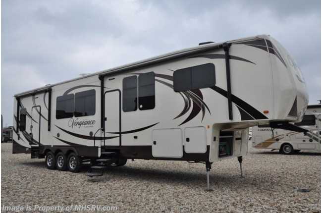 2015 Forest River Vengeance Touring Edition toy hauler with 3 slides