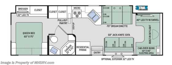2018 Thor Motor Coach Quantum WS31 for Sale MHSRV.com W/Front Entertainment Floorplan