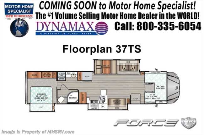 2019 Dynamax Corp Force HD 37TS Super C for Sale at MHSRV W/Theater Seats