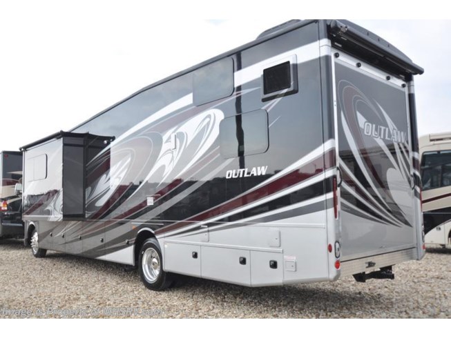 2018 Outlaw 37RB Toy Hauler for Sale @ MHSRV Garage Sofas by Thor Motor Coach from Motor Home Specialist in Alvarado, Texas