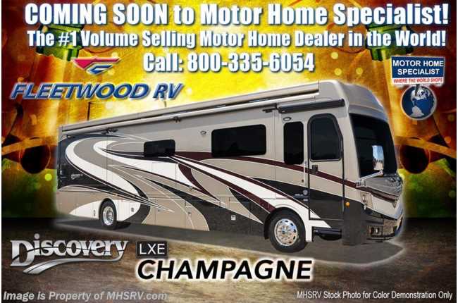 2018 Fleetwood Discovery LXE 38K Bath &amp; 1/2 RV for Sale W/ King Bed, GPS, Sat