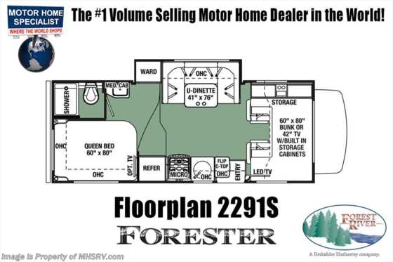 2018 Forest River Forester 2291S RV for Sale W/ 15K BTU A/C, Ent. Center Floorplan