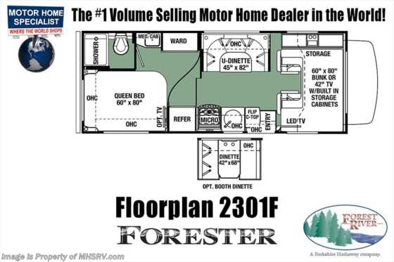 2018 Forest River Forester 2301F RV for Sale @ MHSRV W/ 15K BTU A/C Floorplan
