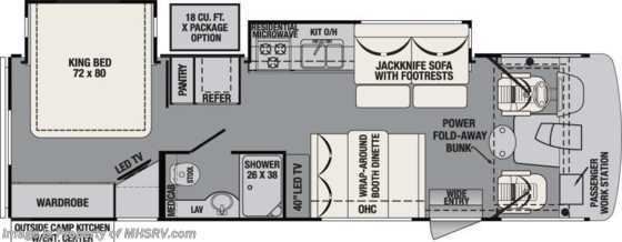 2018 Forest River FR3 29DS RV for Sale @ MHSRV.com W/ 2 A/C, 5.5KW Gen Floorplan
