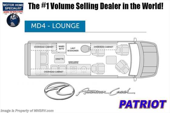 2018 American Coach Patriot MD4 Lounge Sprinter Diesel RV for Sale Floorplan