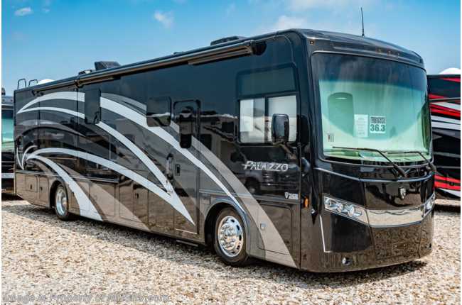2019 Thor Motor Coach Palazzo 36.3 Bath &amp; 1/2 Diesel Pusher Theater Seats &amp; W/D