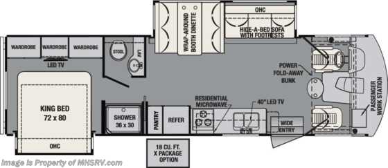 2018 Forest River FR3 30DS RV for Sale at MHSRV W/ 5.5KW Gen, 2 A/C Floorplan