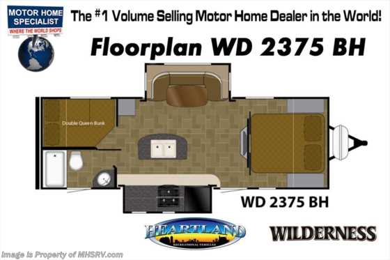 2018 Heartland RV Wilderness 2375BH Bunk Model RV for Sale at MHSRV Floorplan