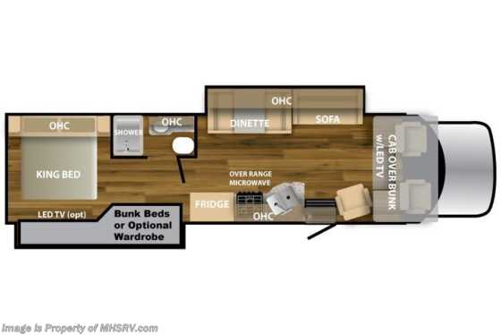 2018 Nexus Phantom 35SC International Diesel Bunk House Super C Floorplan