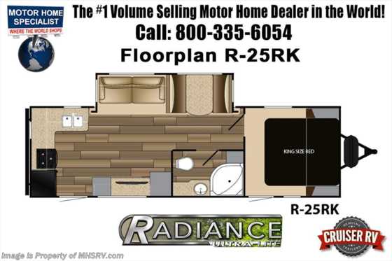2018 Cruiser RV Radiance Ultra-Lite 25RK RV for Sale @ MHSRV W/King, 2 A/C Floorplan