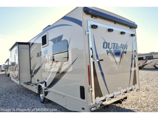 2018 Outlaw 29J Class C Toy Hauler W/Auto Jacks, 2 A/Cs by Thor Motor Coach from Motor Home Specialist in Alvarado, Texas