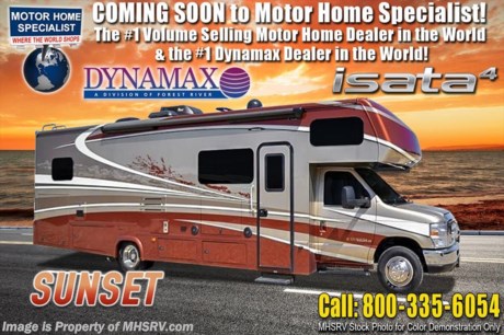 7-2-18 &lt;a href=&quot;http://www.mhsrv.com/other-rvs-for-sale/dynamax-rv/&quot;&gt;&lt;img src=&quot;http://www.mhsrv.com/images/sold-dynamax.jpg&quot; width=&quot;383&quot; height=&quot;141&quot; border=&quot;0&quot;&gt;&lt;/a&gt;  MSRP $135,504. The 2019 DynaMax Isata 4 Series model 25FWF is approximately 27 feet 5 inches in length and is backed by Dynamax’s industry-leading Two-Year limited Warranty. A few popular features include 7&quot; Kenwood dash infotainment center, leatherette driver and passenger seats, 3 camera monitoring system, tinted frameless windows, full extension drawer guides, roller shades, solid surface counter tops &amp; backsplash and an inverter. Optional features includes the beautiful full body paint, Diamond Shield protection, aluminum wheels, dash cam DVR with forward collision &amp; departure delay alerts, upgraded refrigerator, solar panels, automatic leveling, Winegard T-4 satellite, driver &amp; passenger swivel seats, cab seat booster cushions and U-shaped dinette in place of booth IPO dinette. The Isata 4 is powered by a 6.8L Triton V10 engine, Ford 450 chassis and a 6 speed automatic transmission. For 2 year limited warranty details contact Dynamax or a MHSRV representative. For more complete details on this unit and our entire inventory including brochures, window sticker, videos, photos, reviews &amp; testimonials as well as additional information about Motor Home Specialist and our manufacturers please visit us at MHSRV.com or call 800-335-6054. At Motor Home Specialist, we DO NOT charge any prep or orientation fees like you will find at other dealerships. All sale prices include a 200-point inspection, interior &amp; exterior wash, detail service and a fully automated high-pressure rain booth test and coach wash that is a standout service unlike that of any other in the industry. You will also receive a thorough coach orientation with an MHSRV technician, an RV Starter&#39;s kit, a night stay in our delivery park featuring landscaped and covered pads with full hook-ups and much more! Read Thousands upon Thousands of 5-Star Reviews at MHSRV.com and See What They Had to Say About Their Experience at Motor Home Specialist. WHY PAY MORE?... WHY SETTLE FOR LESS?