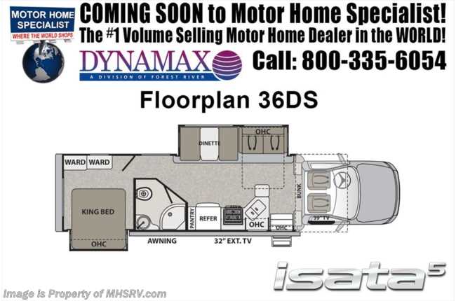 2018 Dynamax Corp Isata 5 Series 36DS 4x4 Super C RV for Sale 8KW Dsl. Gen &amp; Solar