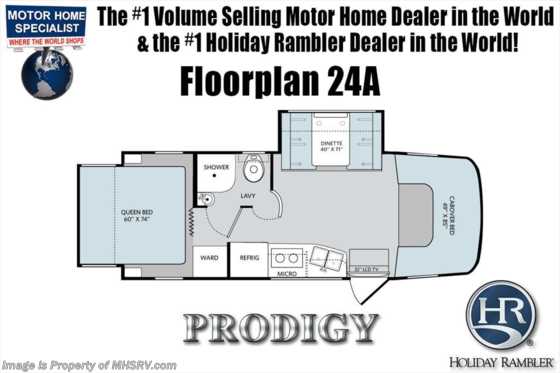 2018 Holiday Rambler Prodigy 24A Sprinter for Sale @ MHSRV W/Stabilizers Floorplan