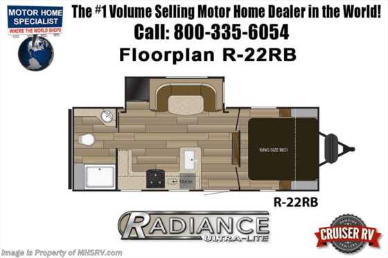 2018 Cruiser RV Radiance Ultra-Lite 22RB RV for Sale @ MHSRV W/ 15K A/C Floorplan