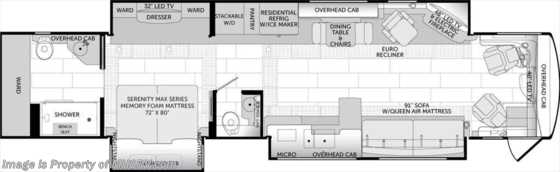 2019 American Coach American Eagle 45C Heritage Edition Bath & 1/2 W/360 Camera, 600H Floorplan