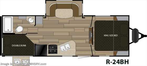 2019 Cruiser RV Radiance Ultra-Lite 24BH Bunk Model RV W/ Pwr Jacks, 2 A/C Floorplan