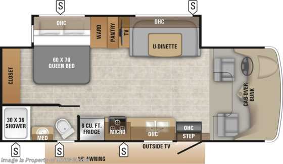2019 Entegra Coach Odyssey 24B W/ Fiberglass Roof & 2 Yr Warranty Floorplan