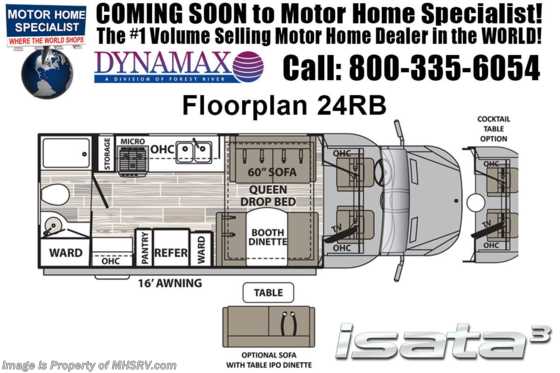 2019 Dynamax Corp Isata 3 Series 24RB Sprinter Diesel W/Jacks, Rims, Sat Floorplan
