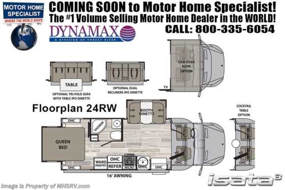 2020 Dynamax Corp Isata 3 Series 24RW Sprinter Diesel W/ Cab-Over Loft &amp; Mobileye Floorplan