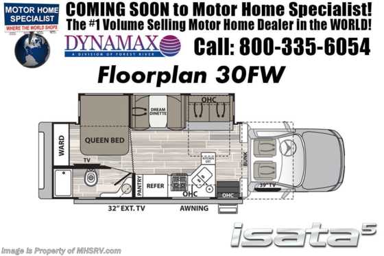 2019 Dynamax Corp Isata 5 Series 30FW 4x4 Diesel Super C W/ 8KW Dsl Gen &amp; Sat Floorplan