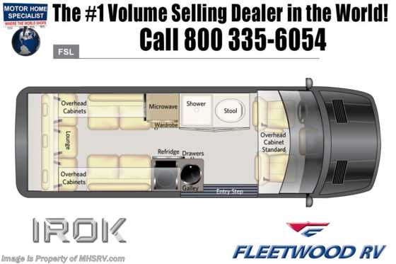 2020 Fleetwood Irok FSL W/Onan 2.5KW Gen, 2 Screen Doors Floorplan