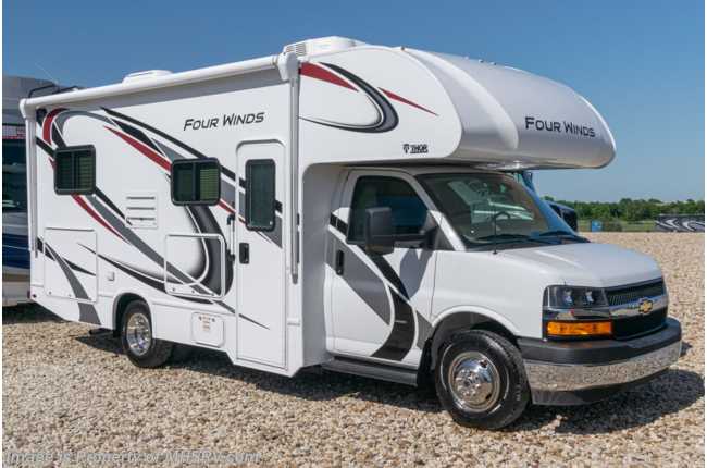 2021 Thor Motor Coach Four Winds 22E W/ 15K A/C, Ext TV, Heated Tanks, 2 Batteries &amp; 3 Cameras
