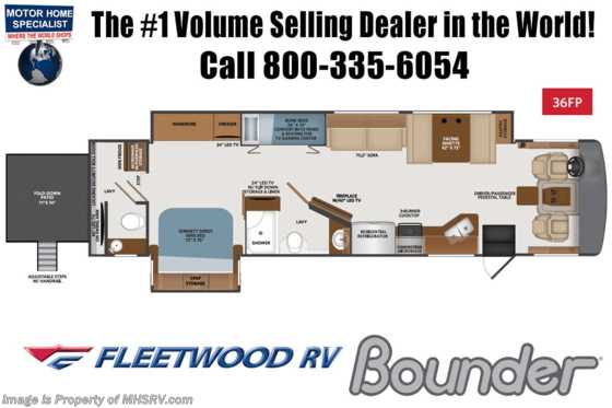 2020 Fleetwood Bounder 36FP Bath &amp; 1/2 Bunk Model RV for Sale W/ OH Loft, King Floorplan
