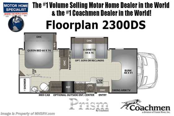 2020 Coachmen Prism 2300DS Sprinter Diesel RV for Sale at MHSRV W/ WiFi Floorplan