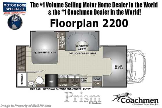 2020 Coachmen Prism 2200FS Sprinter Diesel RV for Sale @ MHSRV W/ WiFi Floorplan