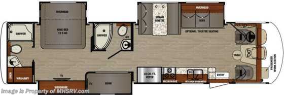 2020 Forest River Georgetown GT5 36B5 W/King Bed, 2 Full Bath, Bunk Beds, W/D, Theater Seating Floorplan