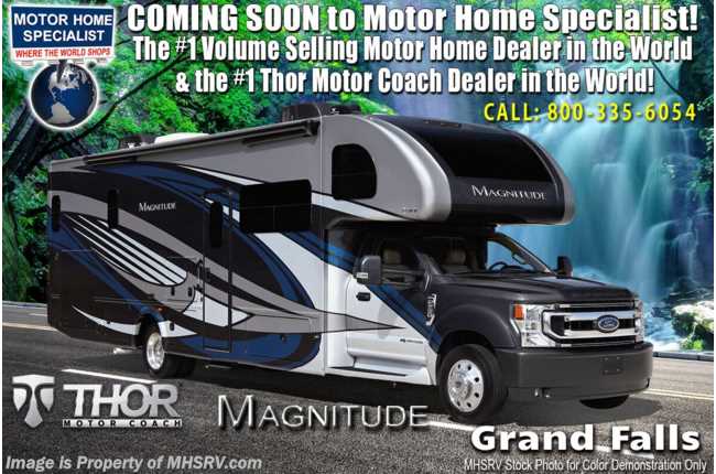 2021 Thor Motor Coach Magnitude BB35 Bunk Model 330HP Diesel Super C RV for Sale @ MHSRV W/ King