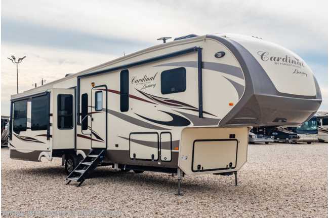 2018 Forest River Cardinal 3456RLX W/ King, Theater Seats, Auto Jacks Consignment RV