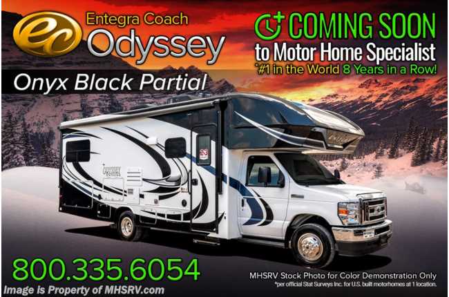 2021 Entegra Coach Odyssey 25R W/ Theater Seats, Customer Value Pkg, Bedroom TV, Auto Jacks
