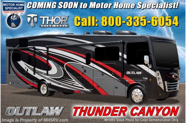 2021 Thor Motor Coach Outlaw Toy Hauler 38KB Toy Hauler RV W/ Dual Pane, King Bed &amp; Garage Sofas