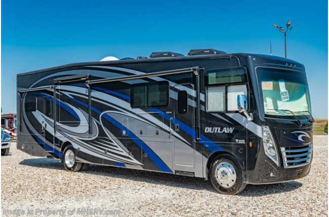 2021 Thor Motor Coach Outlaw Toy Hauler 38MB Toy Hauler RV W/ Dual Pane, Garage Sofas