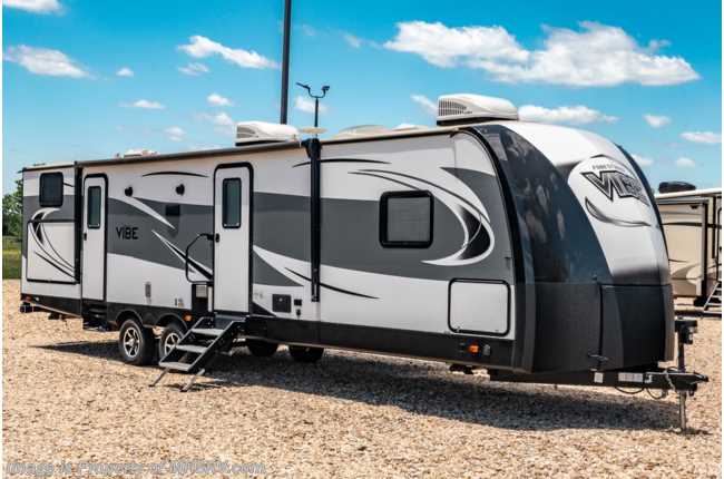 2018 Forest River Vibe 307BHS Bath &amp; 1/2 Bunk Model W/ 2 A/Cs, Power Awning, Res Fridge