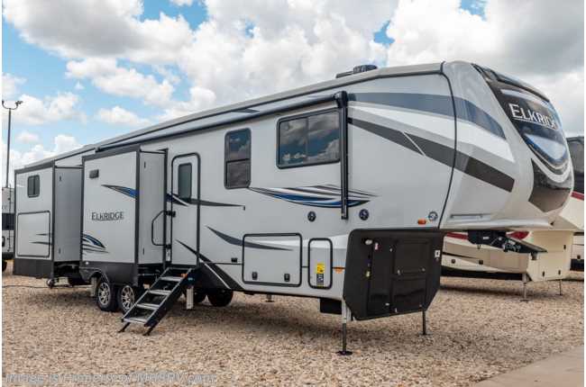 2021 Heartland RV ElkRidge ER 38 RSRT 2 Full Bath Bunk Model W/ King, Booth Dinette & Camp Kitchen
