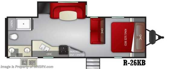 2021 Cruiser RV Radiance Ultra-Lite 26KB W/ King, 2 A/Cs, 50 amp &amp; Camp Kitchen Floorplan