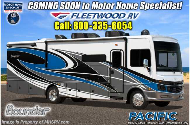 2021 Fleetwood Bounder 35K Bath &amp; 1/2 W/ Theater Seats, Oceanfront collection &amp; Collision Mitigation