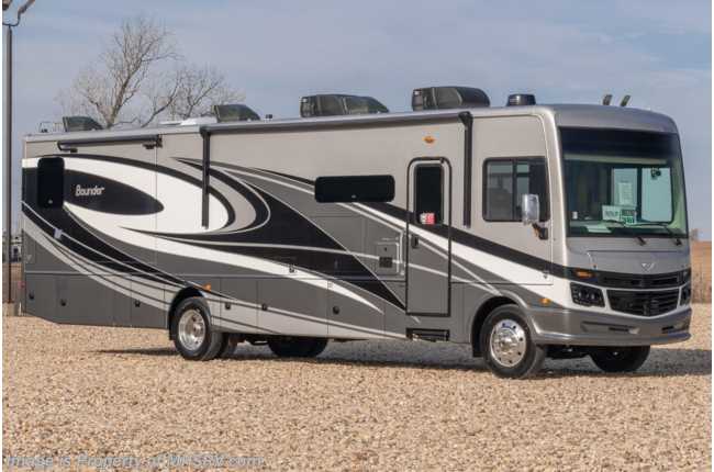2021 Fleetwood Bounder 36F 2 Full Bath Bunk Model W/ Theater Seats, W/D, King Bed, Collision Mitigation