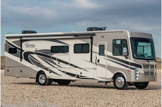 2021 Coachmen Encore 355OS W/ Theater Seats, King Bed W/Storage System, OH Loft, W/D, Stainless Pkg